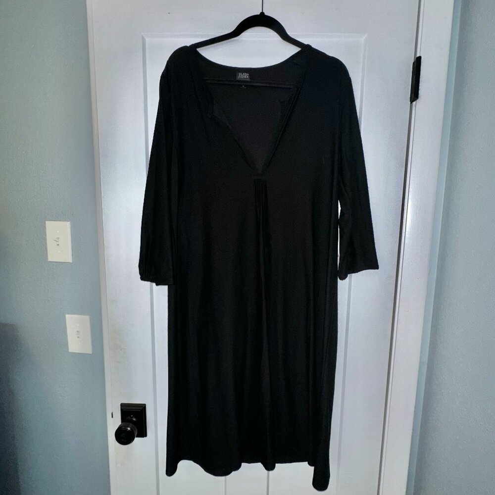 Eileen Fisher Tunic Stretch Shift Dress (M)